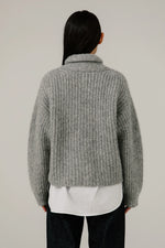 Oversized Shawl Cardigan in Chambray