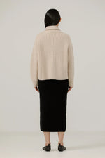 Oversized Shawl Cardigan in Cream