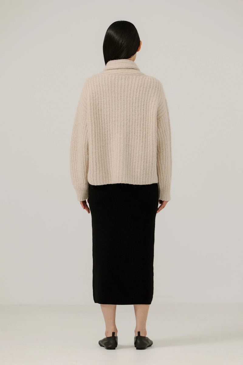 Oversized Shawl Cardigan in Cream
