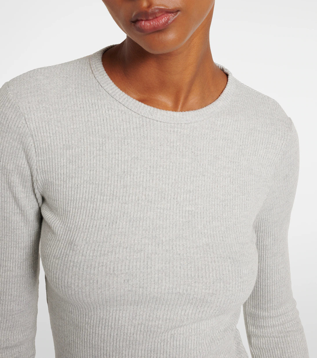 Delphi Slim Tee in Brushed Grey Heather
