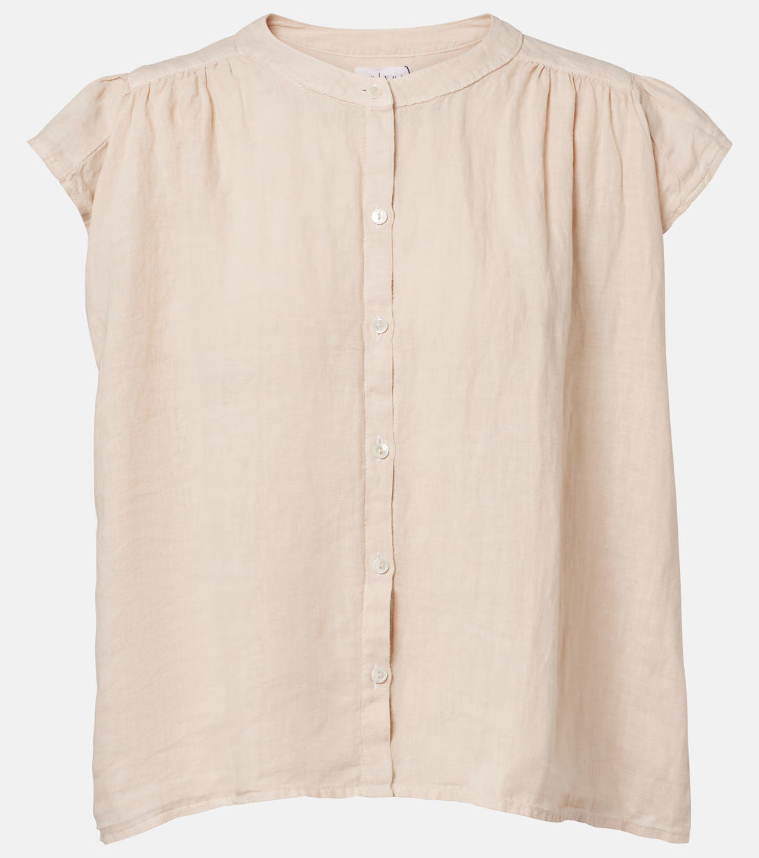Janey Linen Top in Chalk
