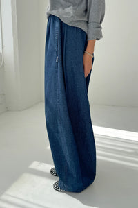 Parachute Pants in Denim Blue