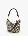 Petit Moyen in Black & White Woven Checker