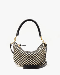 Petit Moyen in Black & White Woven Checker