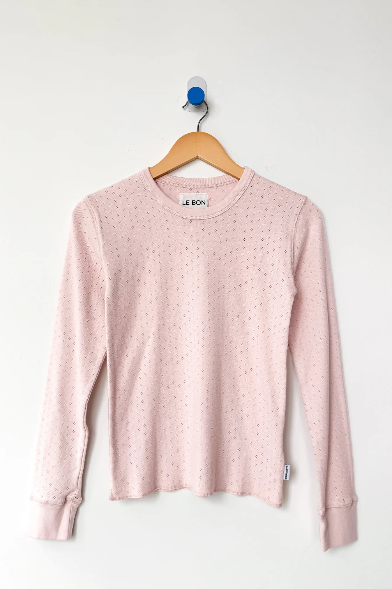 Pointelle Tee in Baby Pink