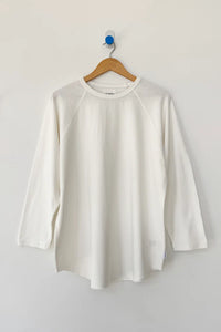 Heavy Cotton Raglan Tee in White