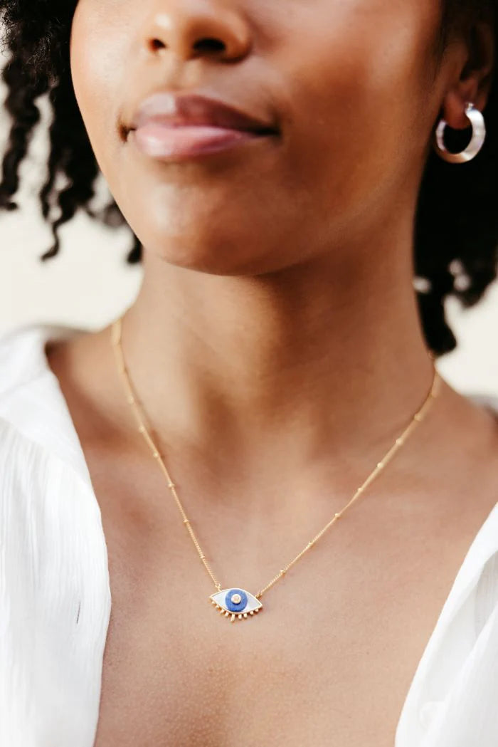 Lover's Eye Necklace in Lapis