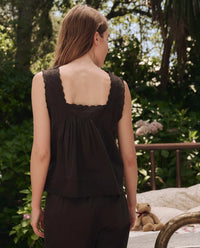 The Eyelet Tank in Black