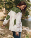 The Plush Tundra Jacket in Cream & Army