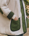 The Plush Tundra Jacket in Cream & Army