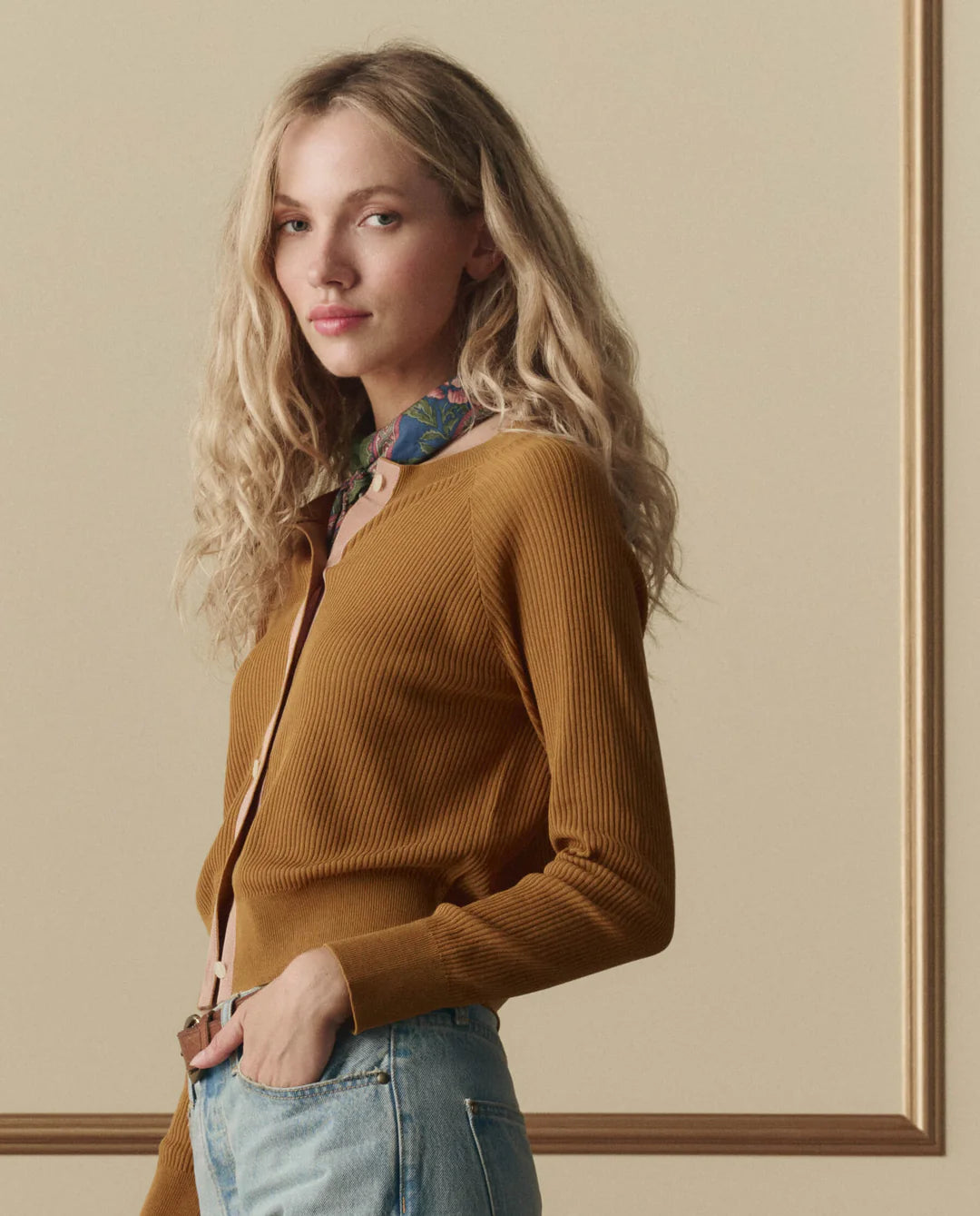 The Dainty Cardigan in Suntan