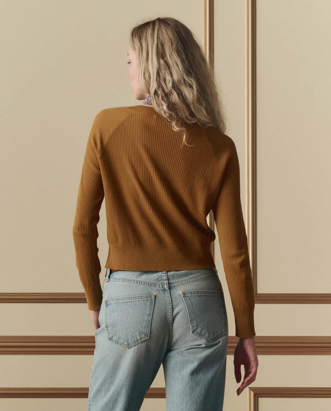 The Dainty Cardigan in Suntan