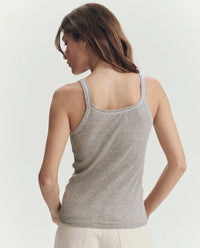 The Baby Rib Tank in Heather Grey