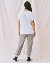 The Cropped Sweatpant in Varsity Grey