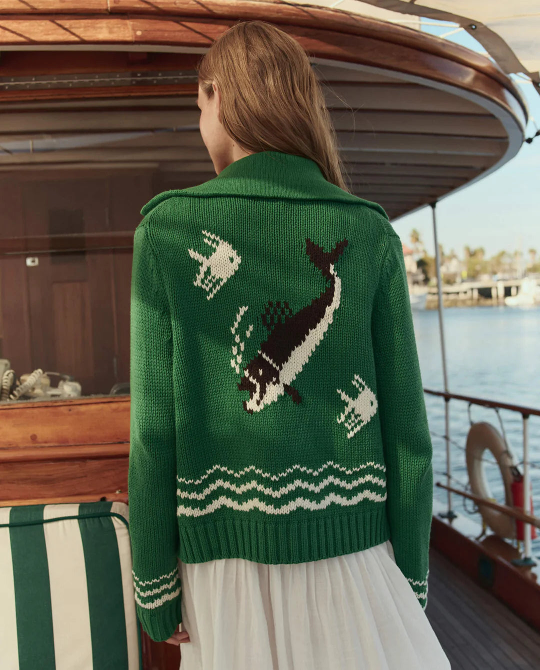 The Bass Cardigan in Grove