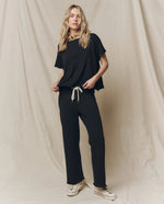 The Crop Tee in Almost Black