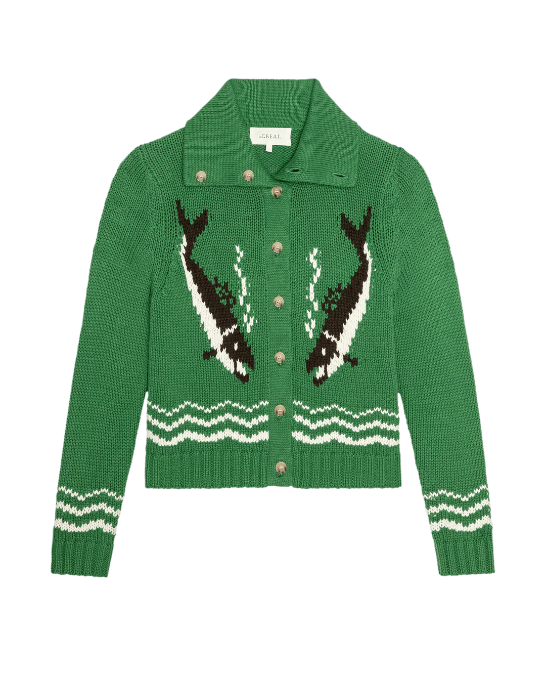 The Bass Cardigan in Grove