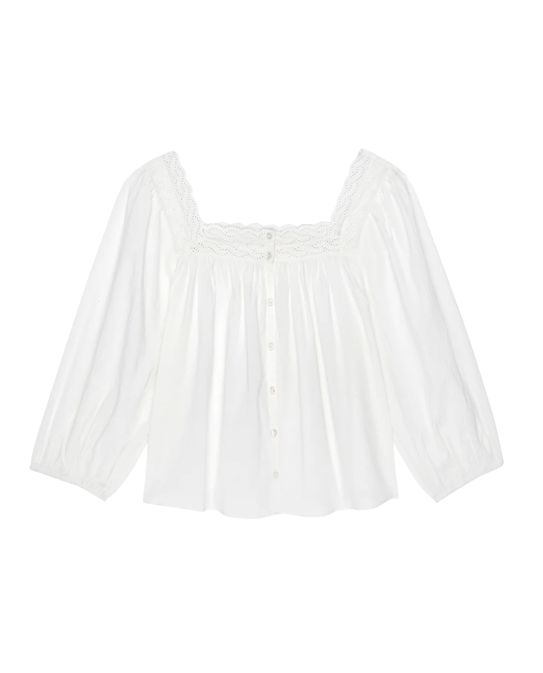 The Eyelet Button Sleep Top