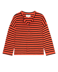 The Shrunken Henley in Naval Stripe