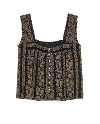 The Victorian Pleat Tank in Token Floral