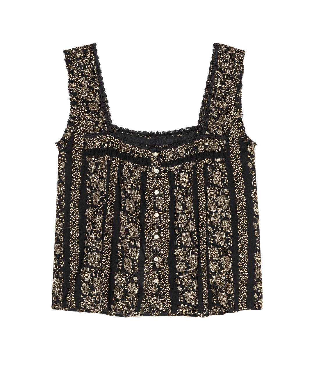 The Victorian Pleat Tank in Token Floral