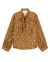 The Zenith Top in Copper Bubble Dot