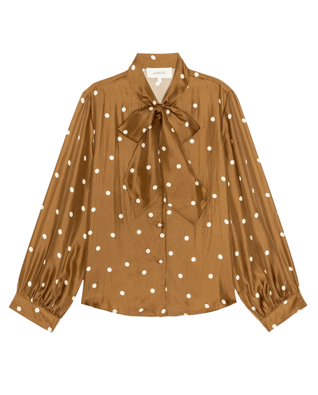 The Zenith Top in Copper Bubble Dot