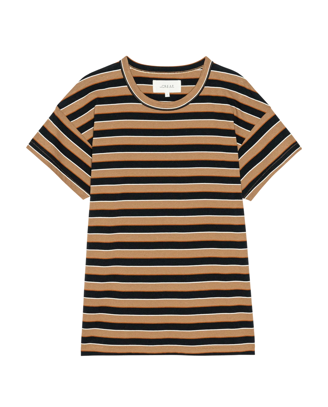 The Boxy Crew in Cigar Stripe