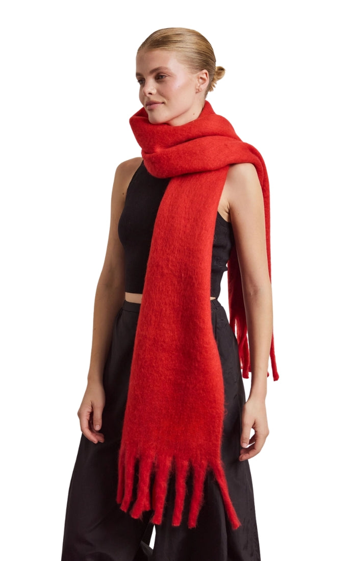 Rejkjavic Scarf in Crimson Red