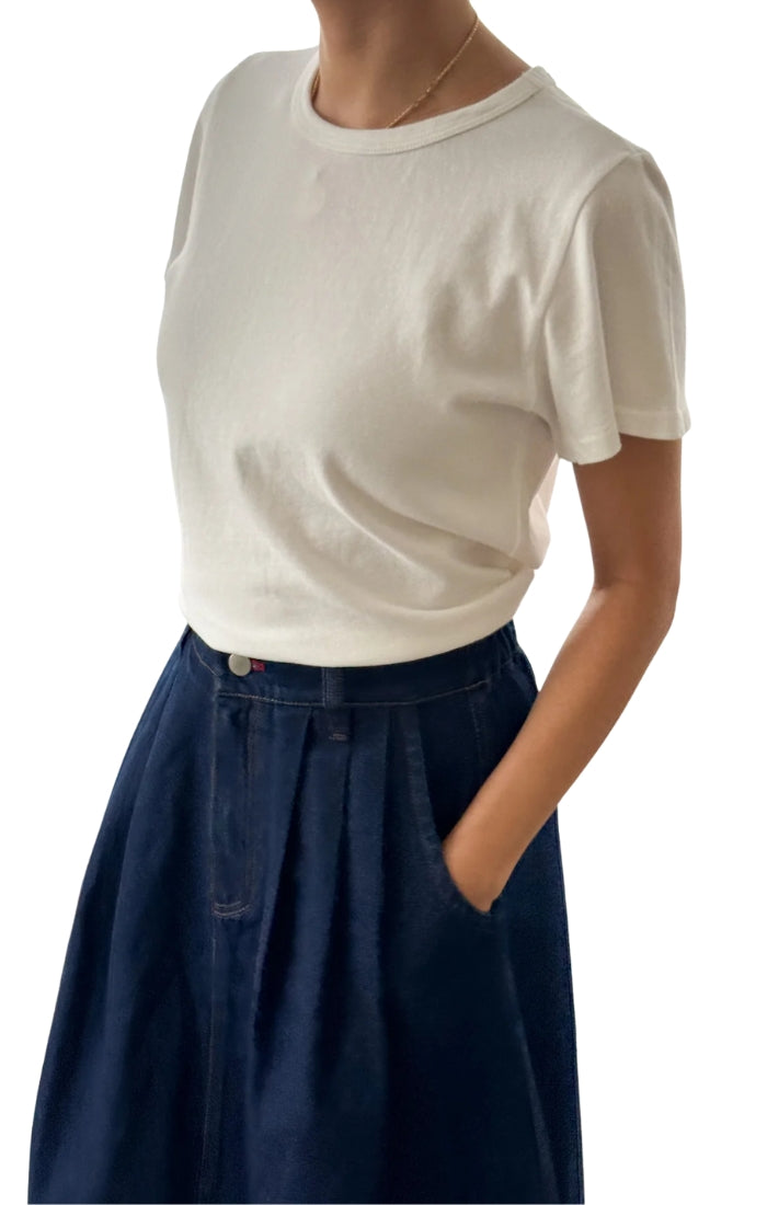 The Little Boy Tee in White