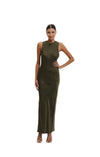 New York Midi Dress in Dark Army