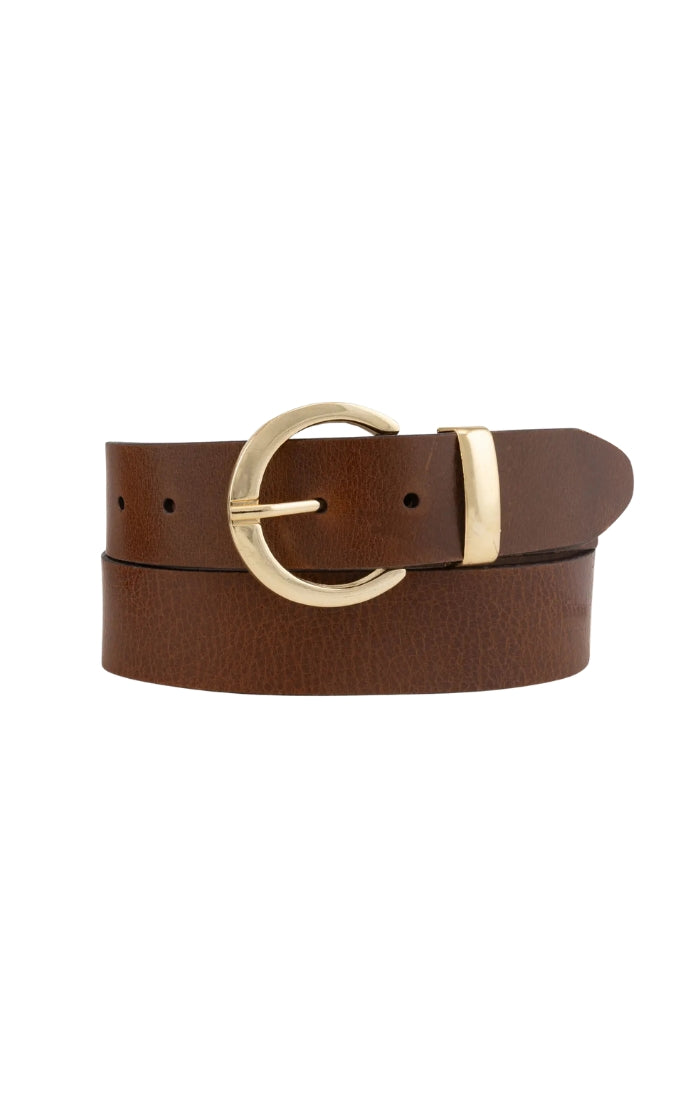 Gail Leather Belt in Cognac