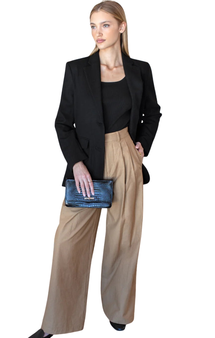 Atelier Pleated Pant in Umber