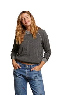 Ziggy Crew Neck Sweatshirt in Dark Heather Grey