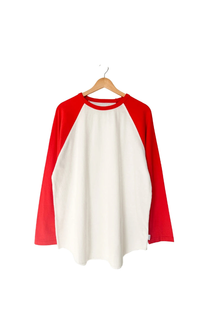Heavy Cotton Raglan Tee in Tomato