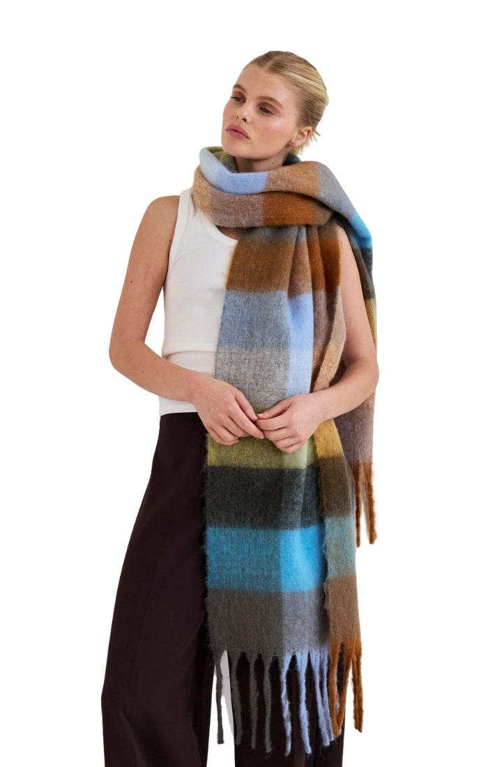 Rejkjavic Scarf in Blue/Orange