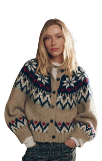 The Winter Fairisle Cardigan in Snowflake