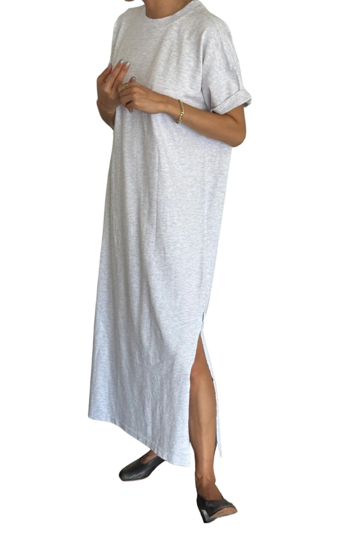 Her Dress in Icy Grey