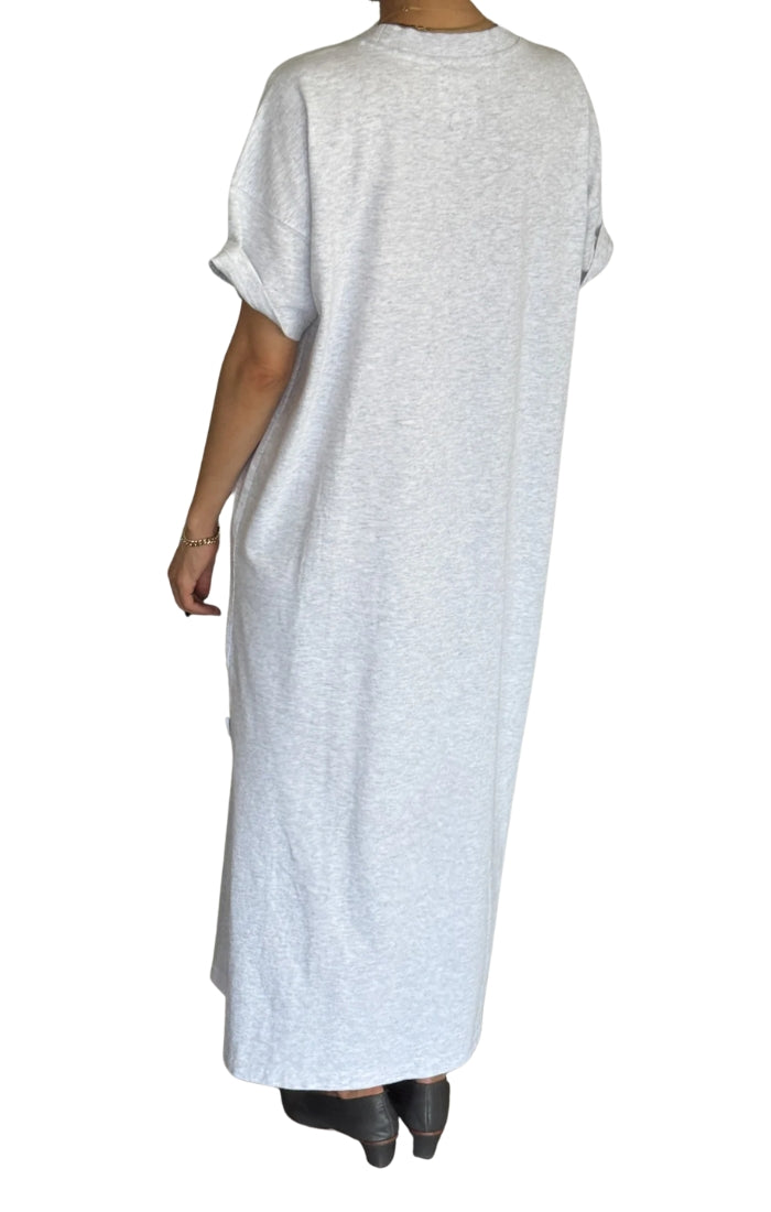 Her Dress in Icy Grey