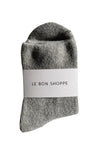 Cloud Socks in Heather Grey
