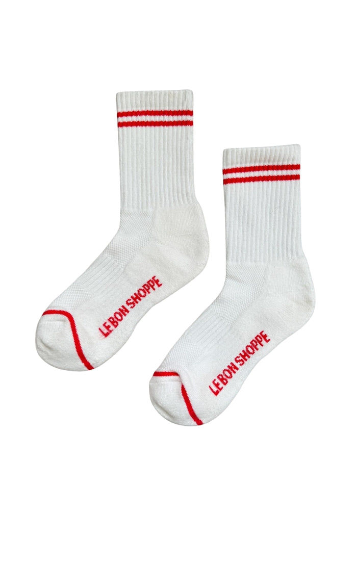 Boyfriend Socks in Clean White