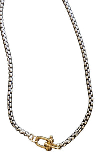 Nova Chain Necklace in Antique Silver/Gold