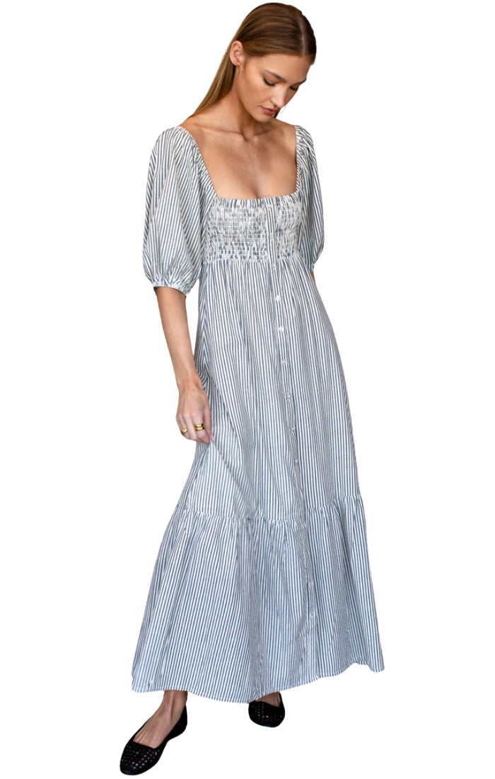 Santiago Dress in Newburyport Stripe