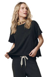 The Crop Tee in Almost Black