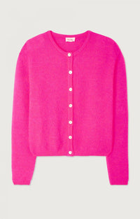 The Vitow Cardigan in Neon Pink Melange
