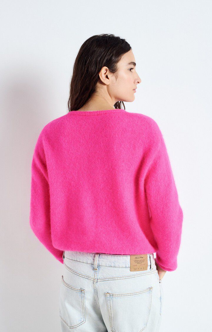 The Vitow Cardigan in Neon Pink Melange