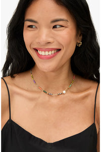 Le Stripe Pearl Necklace