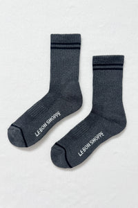 Boyfriend Socks in Charcoal