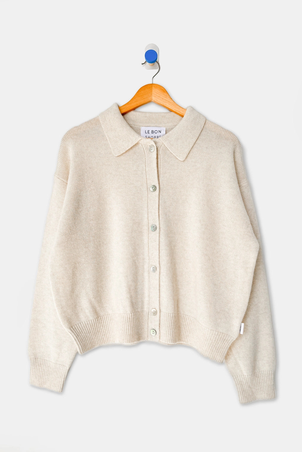 Lou Cashmere Cardigan in Oatmeal