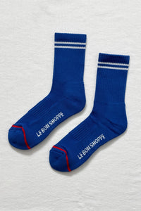 Boyfriend Socks in Cobalt